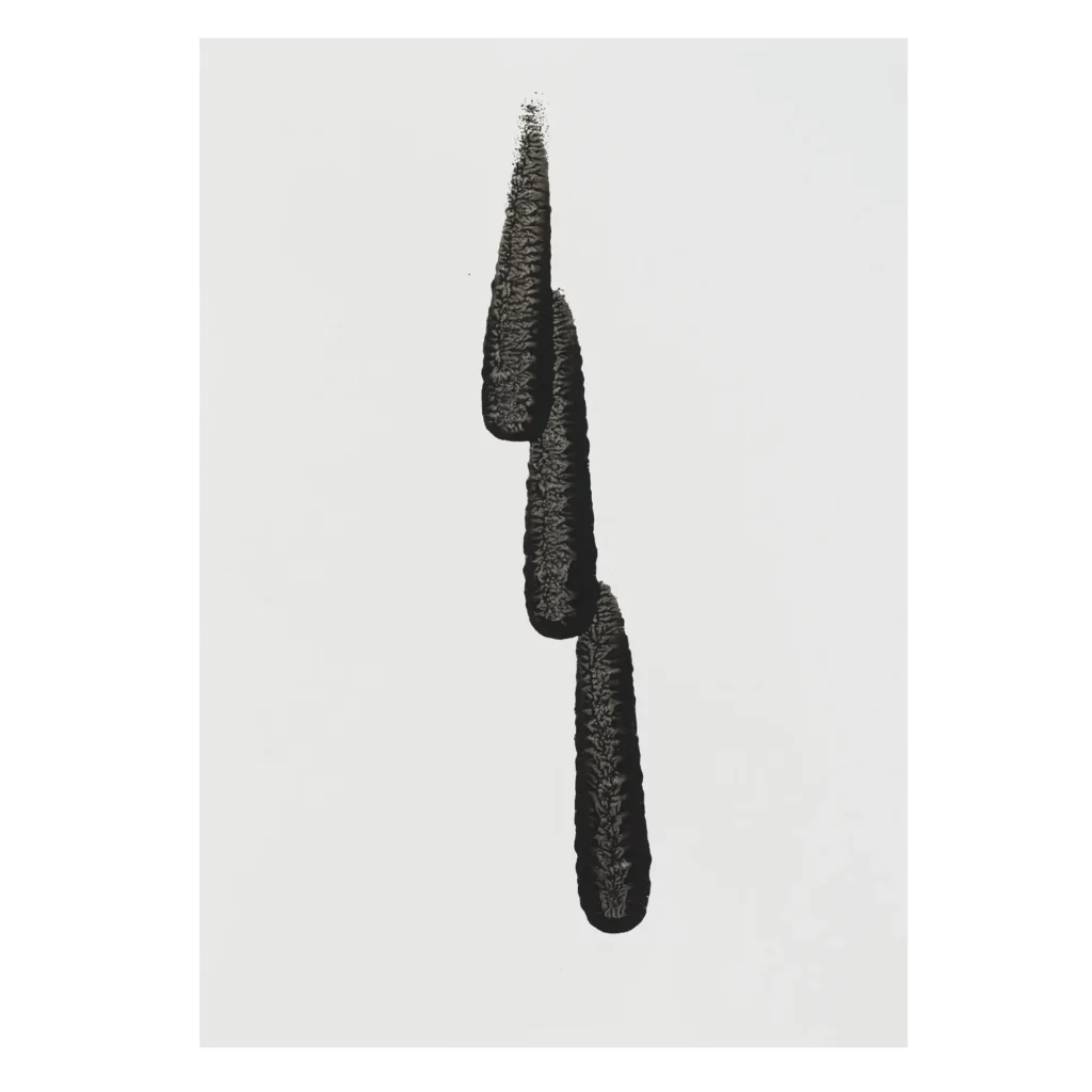 15. Untitled, 2020, acrylic lacquer on paper, 29,7 x 21 cm
