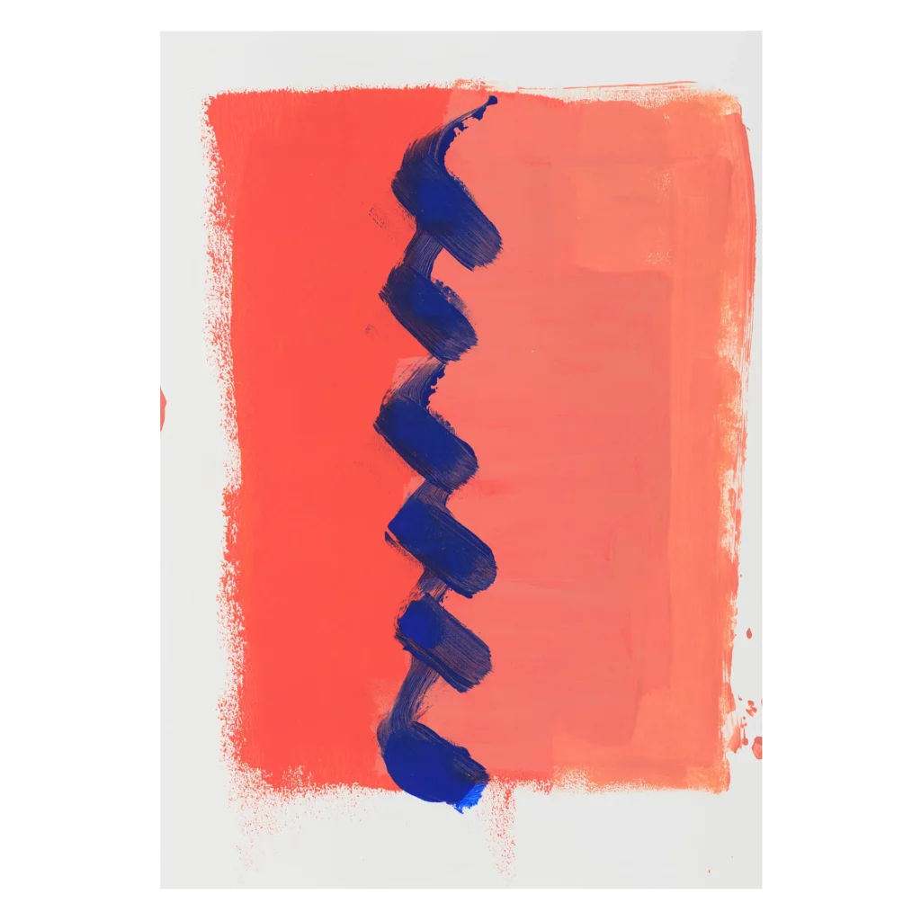 16. Untitled, 2021, acrylic lacquer on paper, 29,7 x 21 cm