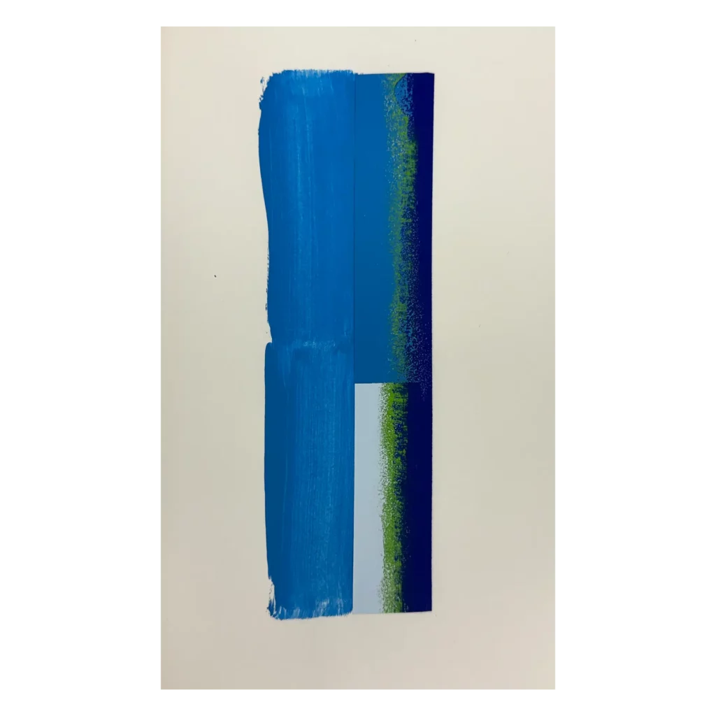 6. Untitled, 2023, tape, acrylic on paper, 29,7 x 21 cm